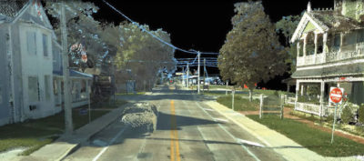 Colorized Point Cloud Street Level Perspective 400x177