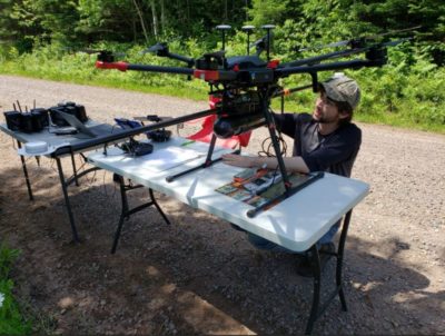 Photo 2 Team Setting Up The UAV LiDAR System 400x302