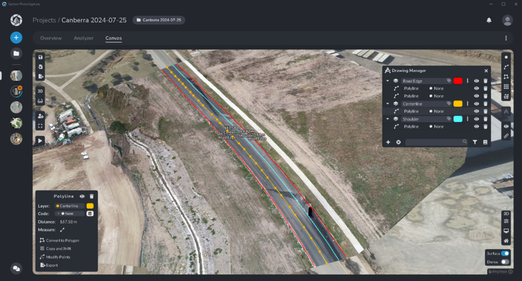 SurveyCanvas RoadLines