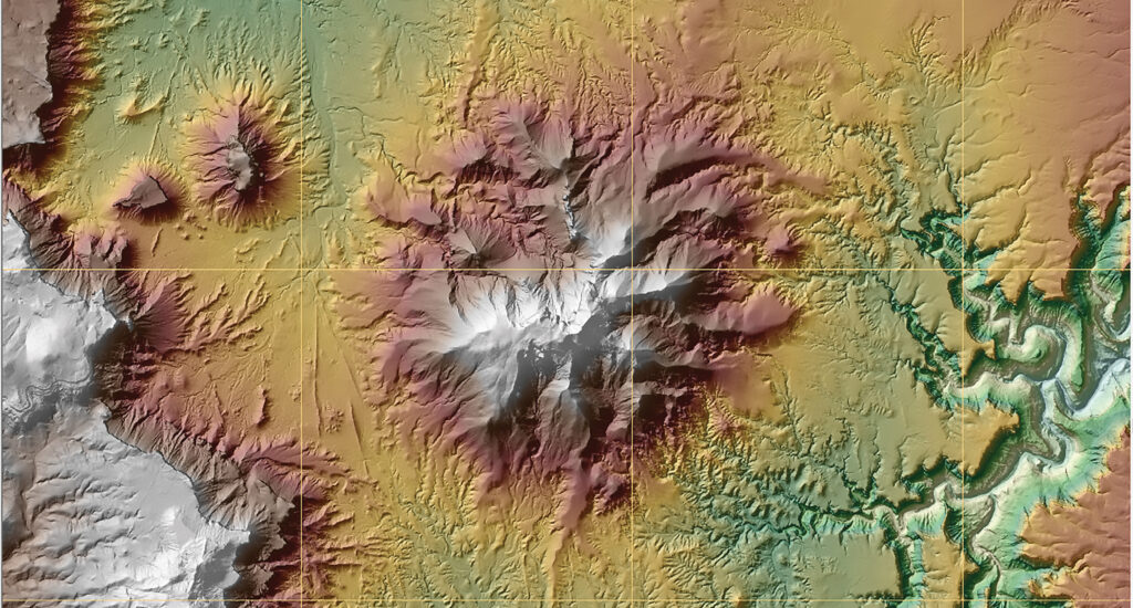 Figure 2 Lidar Derived DEM Over The State Of Utah