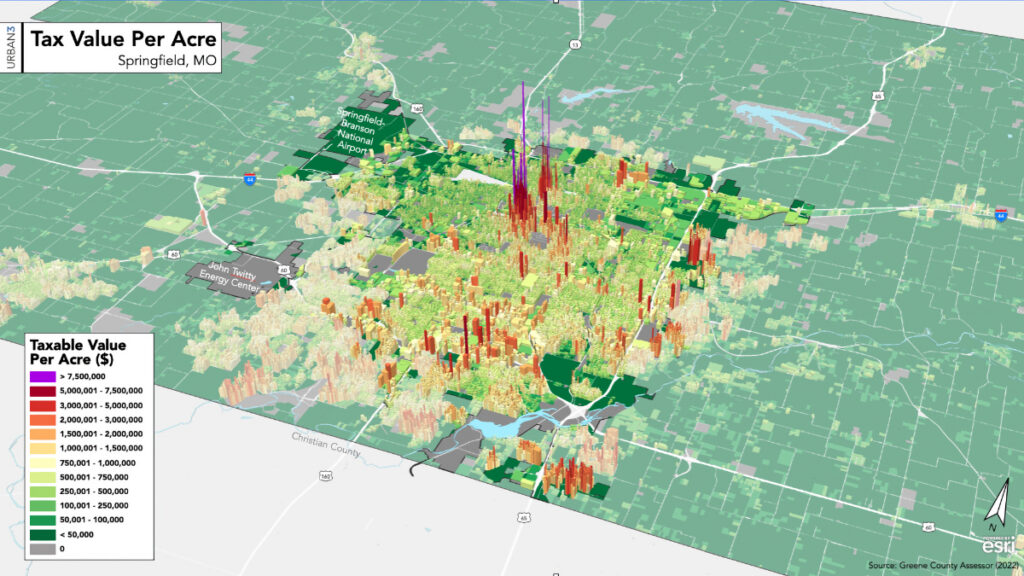 Suburb Tax Value Per Acre
